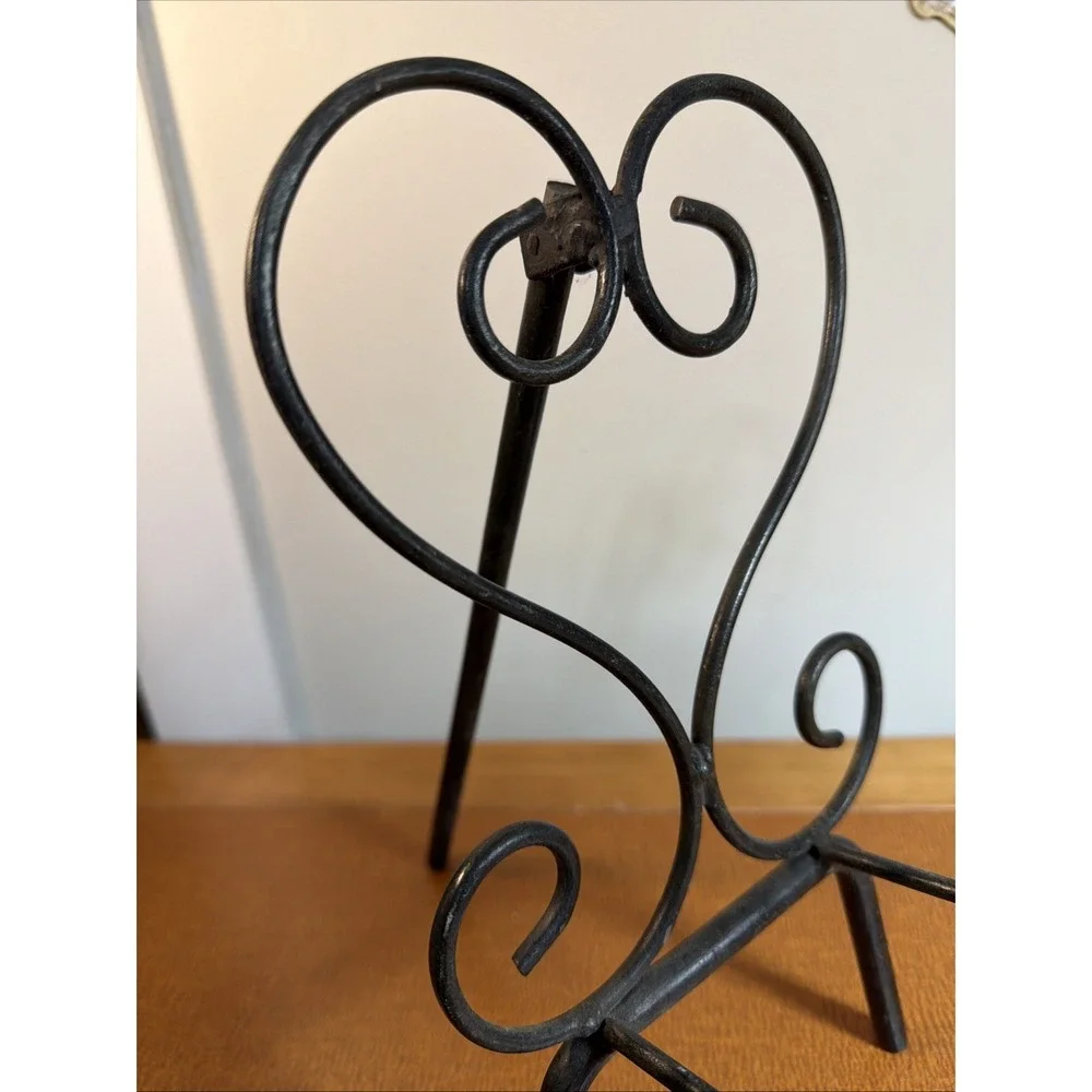 Cookbook Stand Cast Iron, Decorative Metal Cookbook Recipe Book Holder Black 11